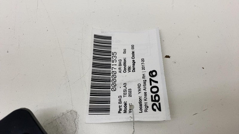 107782600D ⭕ 2017-2023 Tesla Model 3 Right Lower Knee Safety Airbag Module RH 1077826-00-D