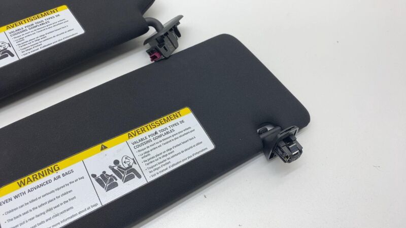 2017-2023 BMW 530e G30 Front Left & Right Windshield Sun Visor Black Sunvisor