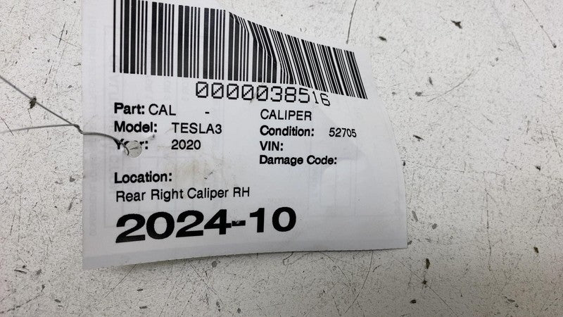 ⭕ 2017-2025 Tesla Model 3 Rear Right Caliper + Brake Hose Line BASE 10