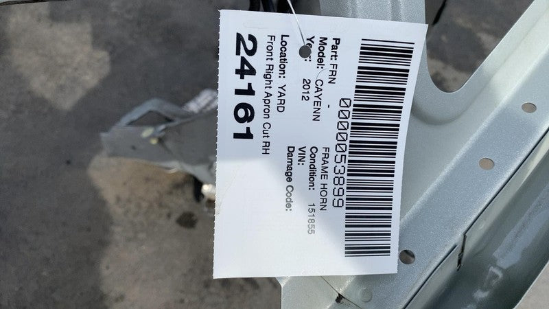 2011-2014 Porsche Cayenne Front Passenger Side Structural Apron Cutout Right RH