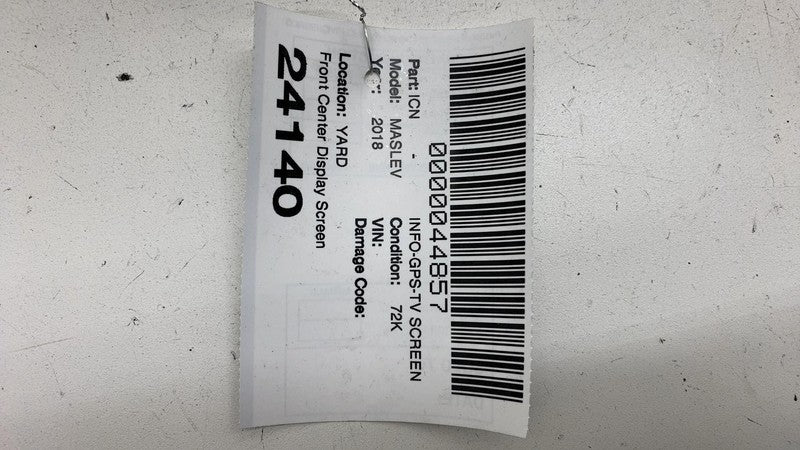 ⭕ 2017-2022 Maserati Levante Radio Display Screen Monitor and Receiver