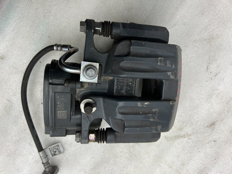 ⭕ 16-20 Model S MS Rear Driver Side Brake Caliper w/ Hose Line Left 10