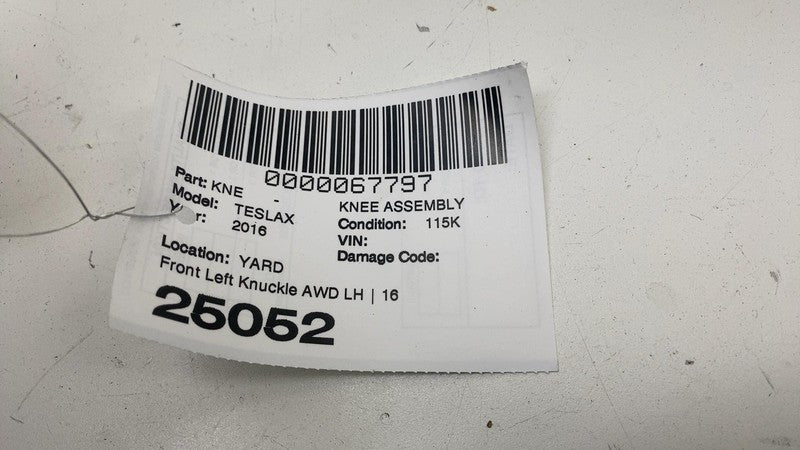 102731100F ⭕16-20 Model X Front Left Knuckle w/ ABS Sensor & Rotor Shield AWD 1027311-00-F