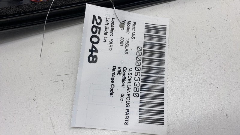 110043700E ⭕ 2017-2023 Tesla Model 3 Left B-Pillar Applique Glass Trim Molding 1100437-00-E
