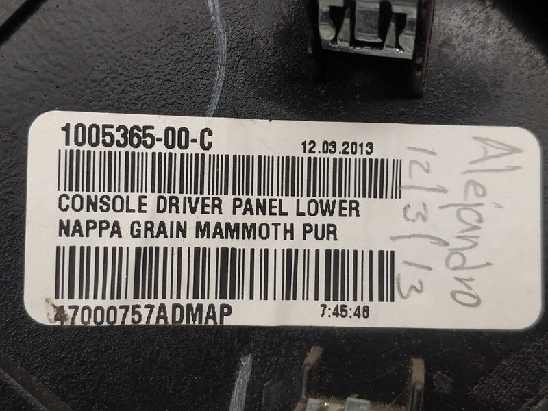 100536500C ⭕ 12-20 Tesla Model S Driver Side Center Console Panel Cover Left 1005365-00-C