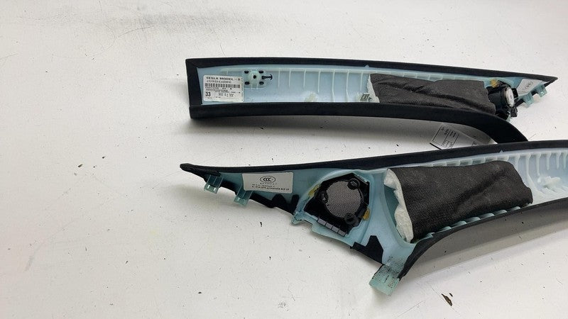 ⭕ 12-20 Model S Front Left & Right A-Pillar Upper Trim 1007440-02-K/10