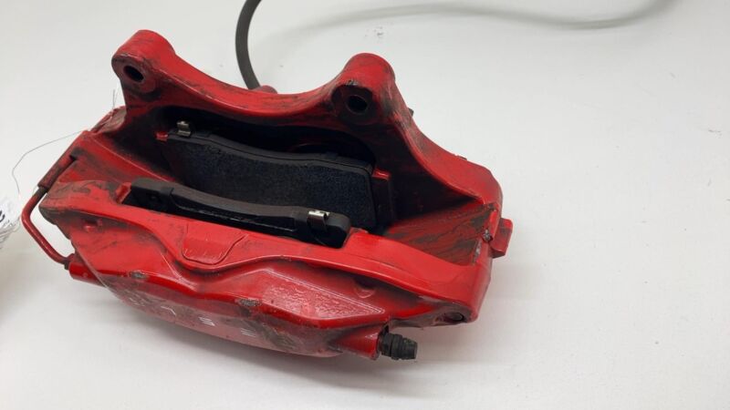 2012-2020 Tesla Model S Front Driver Side Caliper Red w/ Brake Hose Line Left LH