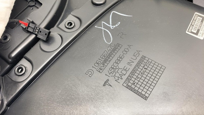 149729792B ⭕ 20-24 Tesla Model Y Rear Door Panel Trim Card Black Right -White 1497297-92-B