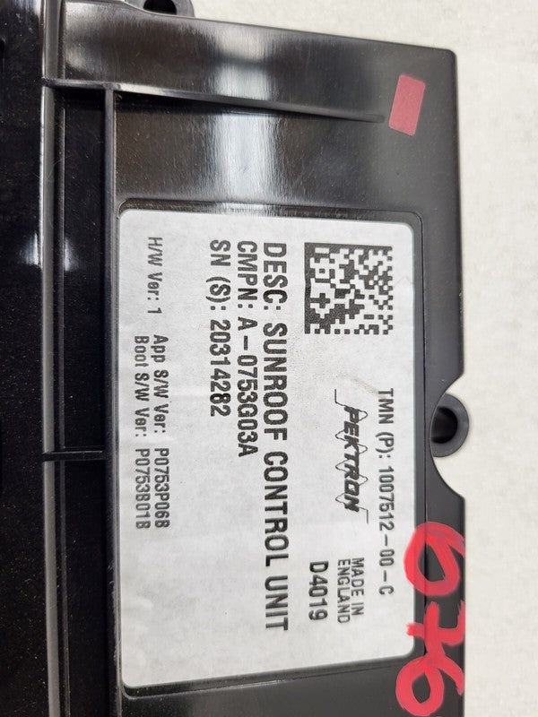 100751200C ⭕ 16-20 Tesla Model S Sunroof Controller Moon Roof Control Module 1007512-00-C