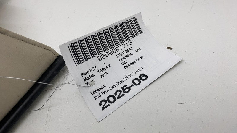 ⭕ 2016-2020 Tesla Model X 2nd Row Driver Side Seat Cushion Left LH 111