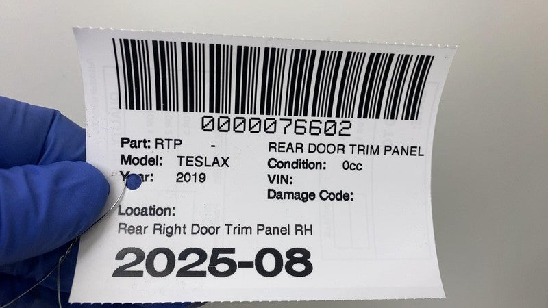 1058867-18-C ⭕16-20 Tesla Model X Rear Right Interior Door Panel Trim Card Cover 1058867-18-C