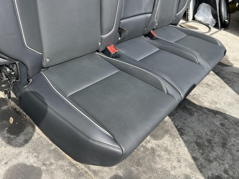 1881398-TX-A 24 25 Tesla Cybertruck Front Seat Left & Right + Rear 2nd Row Perforated Black