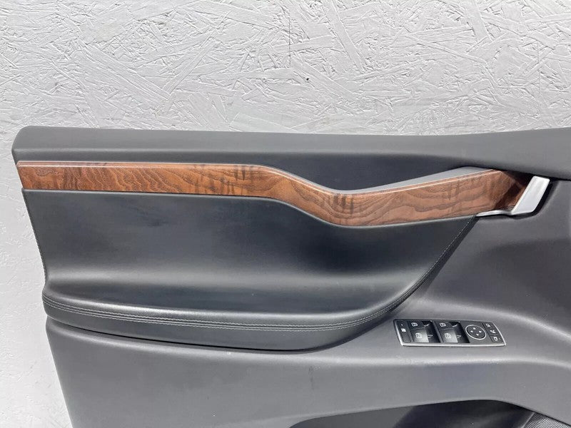 ⭕ 16-20 Model X Front Left Door Panel Trim Card Cover w/ Molding LH 10