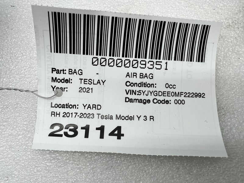 ⭕ 2017-2023 Model 3 Y Passenger Side Lower Knee Safety Airbag Right 10