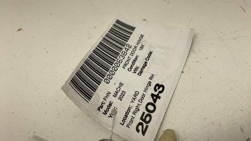 JX7BA22810 ⭕ 21-24 Ford Mustang Mach-E Front Right Upper & Lower Door Hinge OEM JX7B-A22810