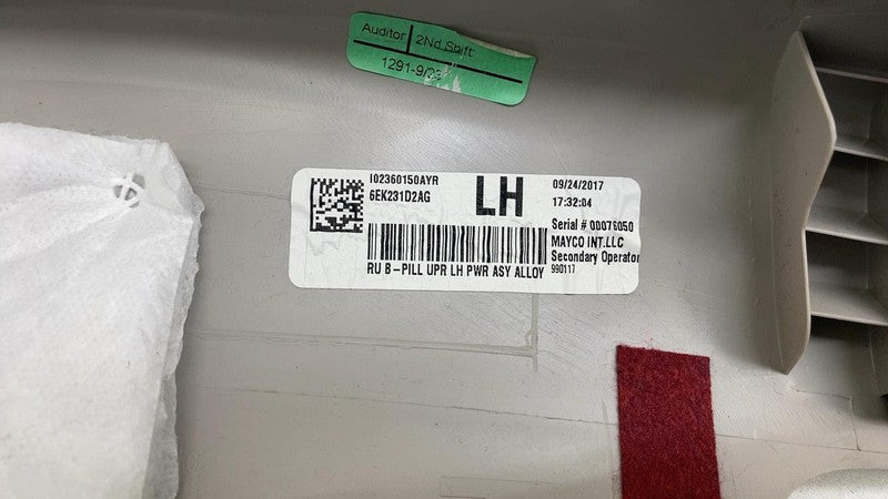 6EK231D2AG ⭕ 17-25 Chrysler Pacifica Left Side B-Pillar Upper Trim Cover Panel 6EK231D2AG