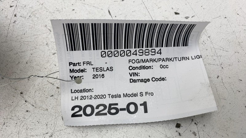 100599500D 2012-2020 Tesla Model S Front Driver Side LED Fog Light Cornering Lamp Left Assy