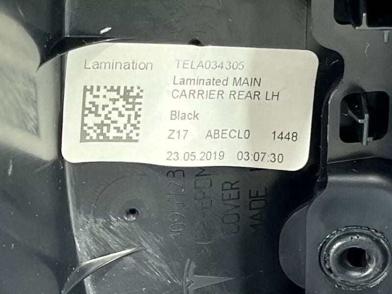 2017-2020 Tesla Model 3 M3 Rear Driver Side Interior Door Panel Trim Card Left