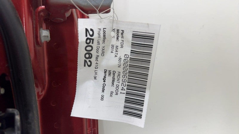 ⭕ 2006-2015 Mazda MX-5 Miata Front Driver Side Door Shell Panel Left LH Red 41G