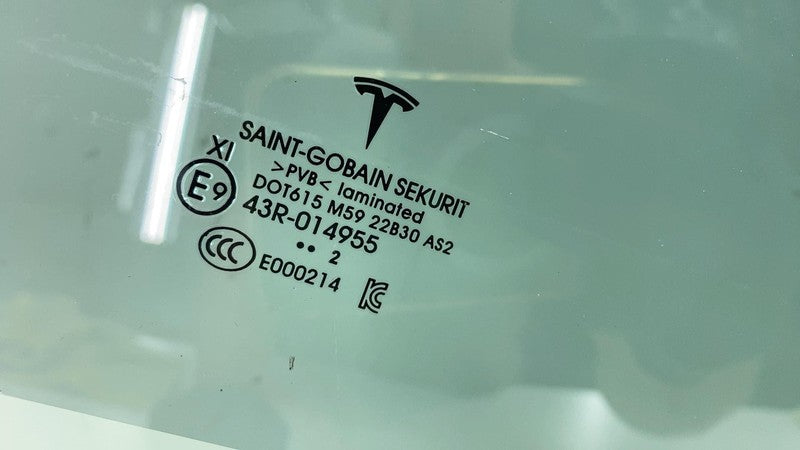E9 43R-014955 ⭕ 21-23 Tesla Model 3 M3 Front Passenger Door Window Glass Right RH Double Pane