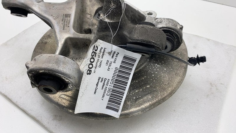 104412300B 2017-2023 Tesla Model 3 Rear Left Suspension Knuckle Spindle w/ Shield & ABS RWD