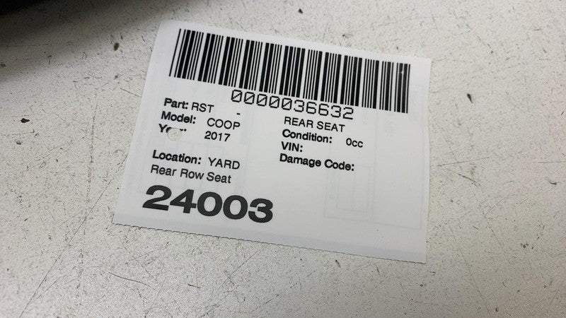 ⭕ 2015-2019 Mini Cooper S Rear Complete 2nd Row Seat Upper & Lower Cushion Black