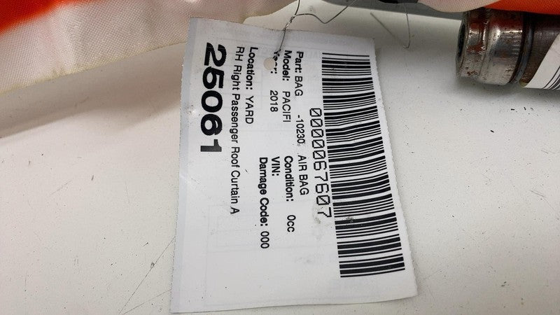 68224526AH ⭕ 17-25 Chrysler Pacifica Front Passenger Roof Curtain Airbag Right 68224526AH