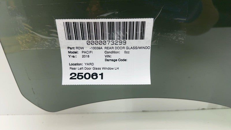E4 43R-000184 ⭕ 2017-2024 Chrysler Pacifica Rear Driver Side Door Window Glass Left Assembly