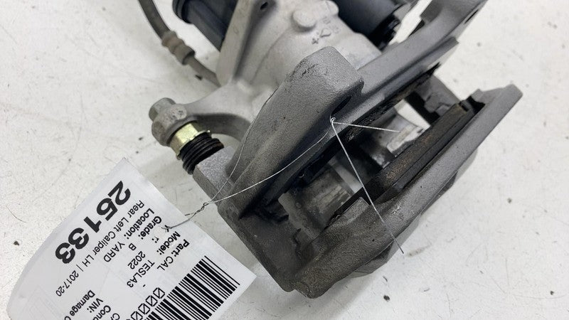 ⭕ 17-25 Tesla Model 3 M3 Rear Left Caliper w/ Brake Hose Line BASE 104
