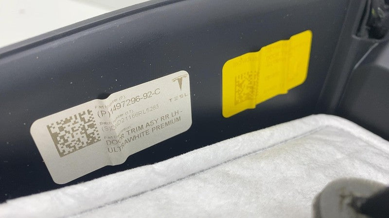 ⭕ 2020-2024 Model Y MY Rear Driver Side Door Panel Trim Card Left 1497