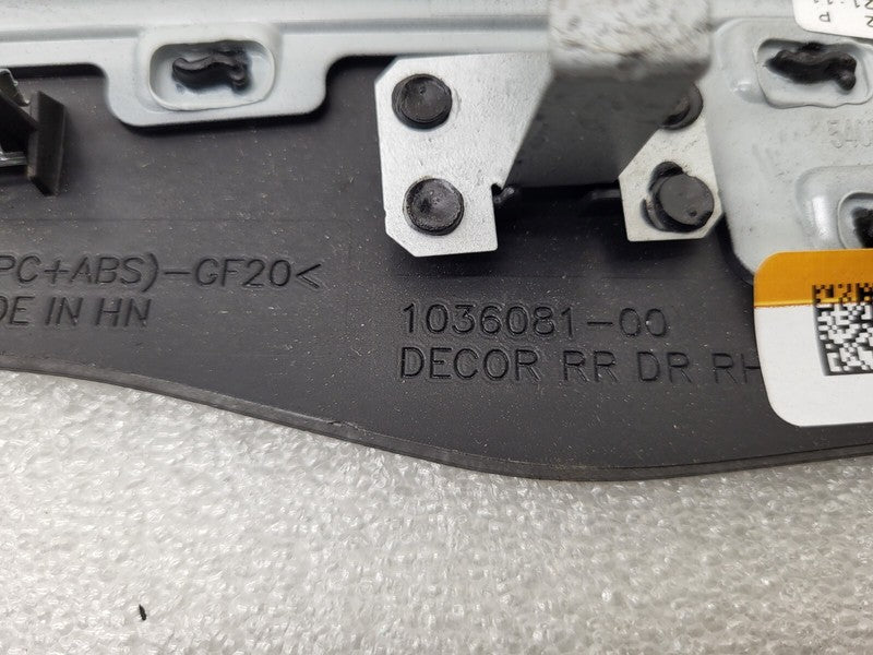 103608100 ⭕ 2016-2020 Tesla Model X MX Rear Right Door Trim Mold Card Molding 1036081-00