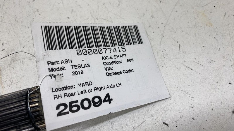 ⭕ 17-25 Model 3 M3 Rear Left or Right CV Axle Shaft Halfshaft 25MM 104