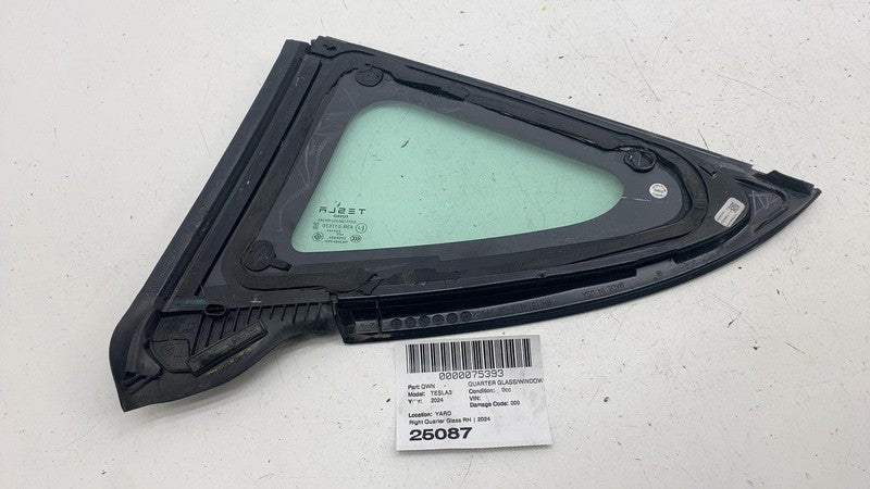 1514979-00 ⭕ 24-25 Model 3 Rear Passenger Side Quarter Fixed Window Glass Right 1514979-00