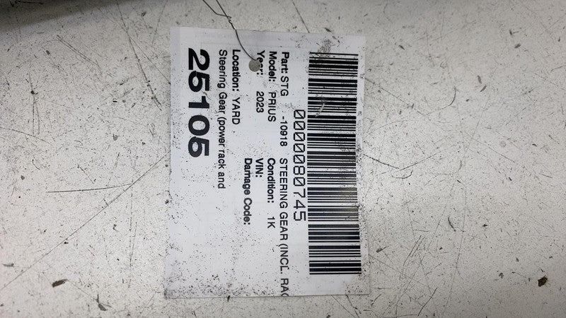 ⭕ 23-24 Toyota Prius Power Steering Gear Rack & Pinion w/ Tie Rod End Link FWD
