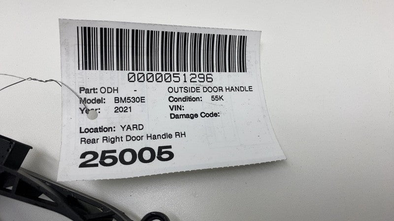 2018-2022 BMW 530e G30 Rear Passenger Side Exterior Door Handle Right