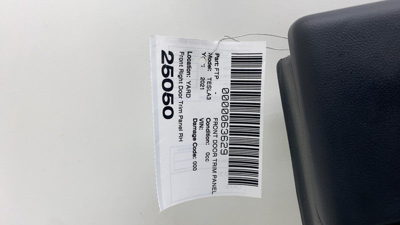 1514765-99-B ⭕ 2021-2023 Tesla Model 3 Front Right Interior Door Panel Trim Card 1514765-99-B