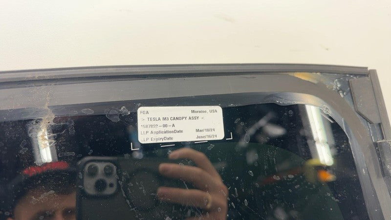 158789200A ⭕ 24-25 Model 3 Panoramic Sunroof Fixed Roof Glass Moonroof (Front) 1587892-00-A