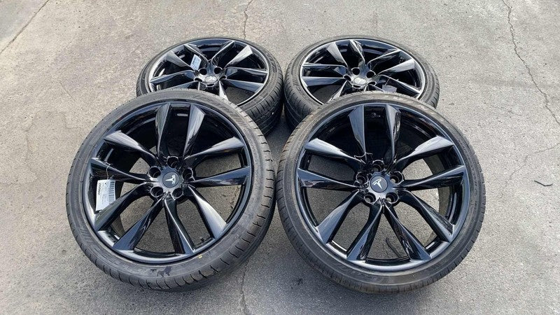 ⭕ 16-20 Model S Wheel Rim Front 21x9.0 Arachnid Rear 21x8.5 w/ Tire 24