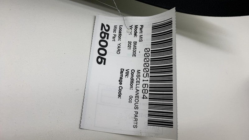 521070-10 2017-2023 BMW 530e Front & Rear Right A + B + C-Pillar Upper Trim Cover Panel RH