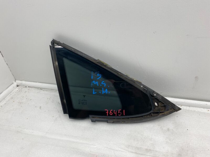 E6 43R-008010 2012-2020 Tesla Model S MS Rear Driver Side Quarter Fixed Glass Left LH Assembly