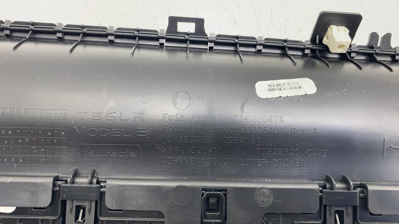 ⭕ 2017-2023 Tesla Model 3 Left Dash Heater A/C Air Vent Dash Duct 1083
