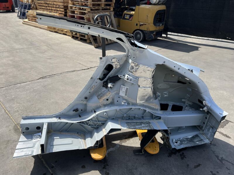 2012-2016 Tesla Model S Rear Quarter Panel Structural Cutout Right RH White PBCW