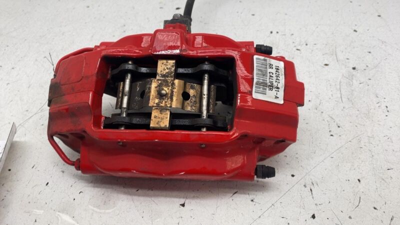 1042642-01-A 2012-2020 Tesla Model S Rear Passenger Side Caliper Red w/ Brake Hose Line Right