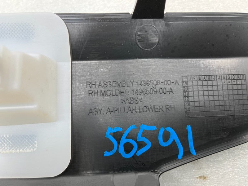 1496508 00 A ⭕16-20 Model X Front Passenger Side A-Pillar Lower Trim Cover Right 1496508-00-A