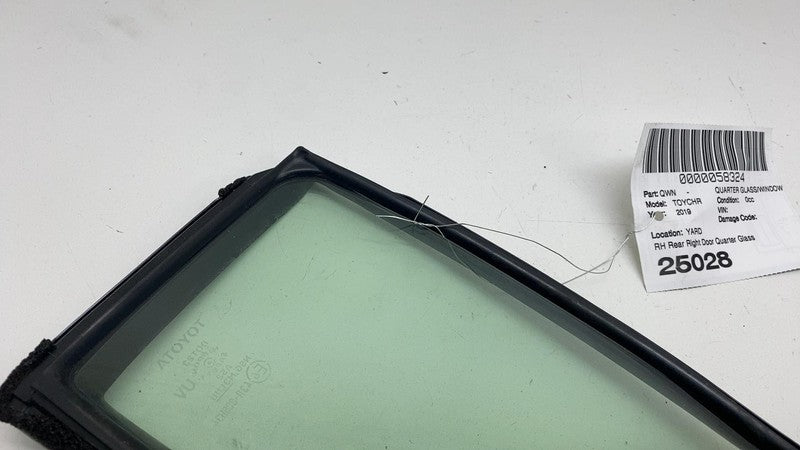 68188-10060 ⭕ 2018-2022 Toyota CHR Rear Right Door Corner Fixed Window Glass RH 68188-10060