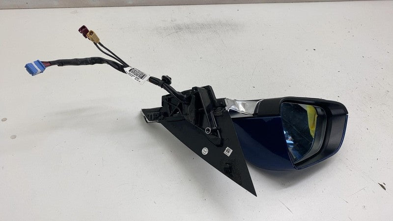 ⭕ 17-20 Model 3 Front Left Exterior Rear View Door Mirror Blue PPSB 11