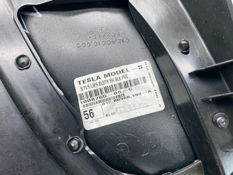 100252308C ⭕ 12-15 Model S Left & Right B-Pillar Lower Trim Panel 1002523-08-C/1008765-08-C
