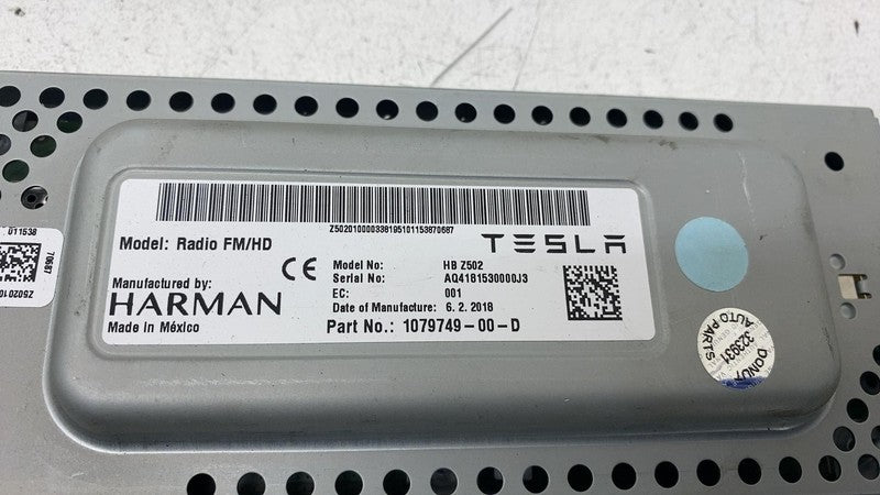 1079749 00 D 2017-2023 Tesla Model 3 Harman Becker HBZ502 Radio FM/HD Receiver Control Module