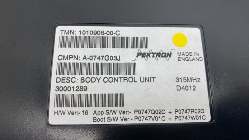 1010906 00 C 2012-2020 Tesla Model S Body Controller BCM Control Module (315MHZ) Assembly OEM