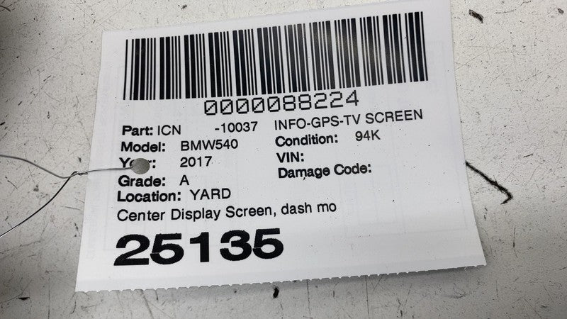 ⭕ 2017-2018 BMW 540i Front Dash Multimedia Navigation Display Screen 6